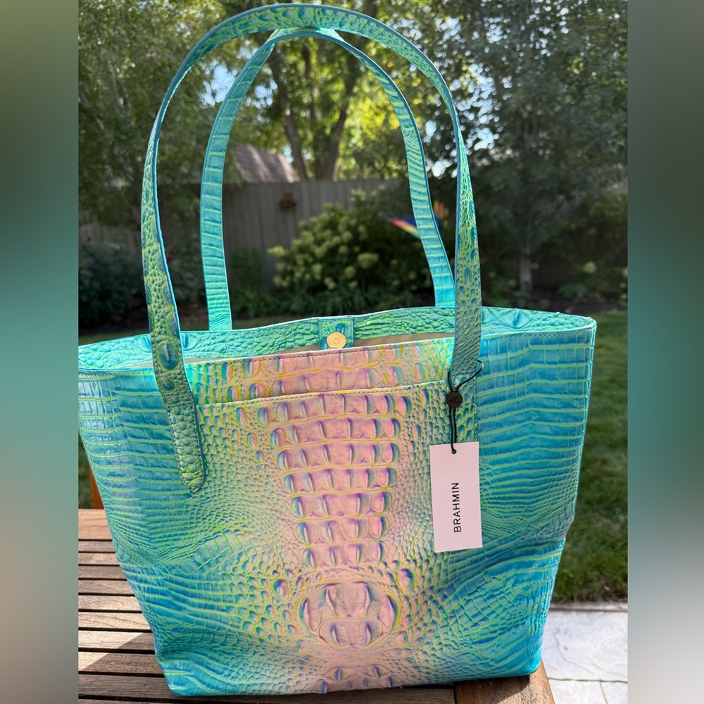 Brahmin Cotton Candy Ombre Melbourne Brook Tote NWT - Picture 4 of 9